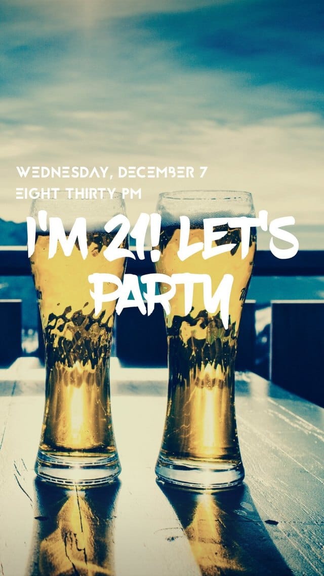 Text Message Invite Designs for 21st Birthday Bar Crawl