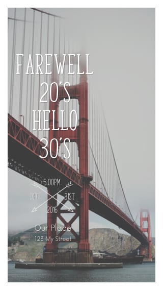 Text Message Invite Designs for 30th Bday at the Park