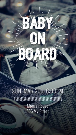 Text Message Invite Designs for Baby Shower Sonogram
