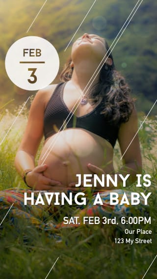 Text Message Invite Designs for Having a Baby
