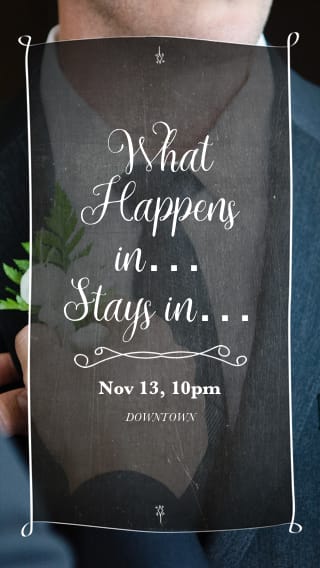 Text Message Invite Designs for What Happens in Vegas
