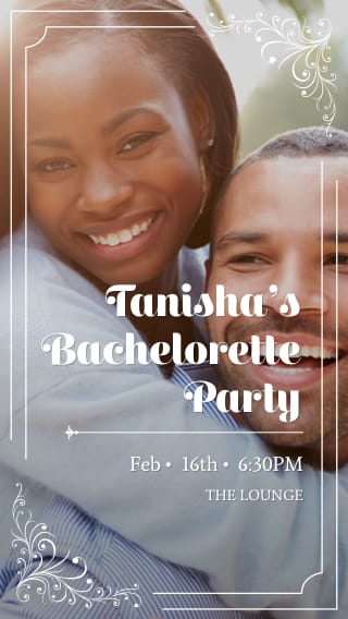 Text Message Invite Designs for Engagement Photo Bacelorette Party