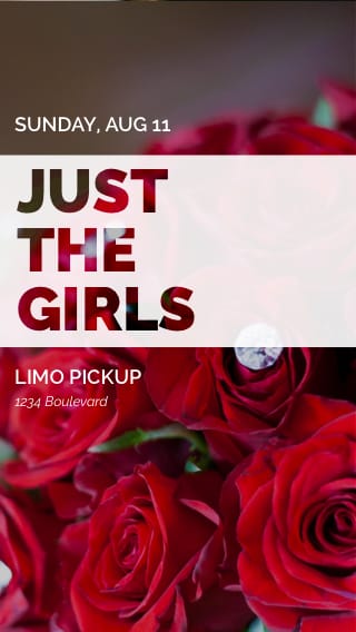 Text Message Invite Designs for Girls' Night Bachelorette Party