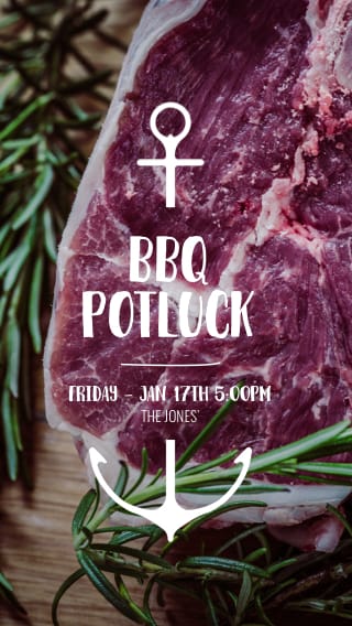 Text Message Invite Designs for Steak Barbecue