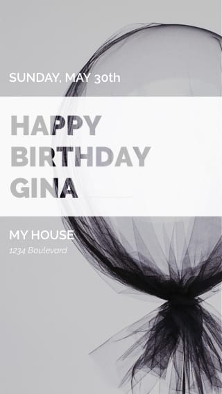 Text Message Invite Designs for Abstract Balloon Birthday Party