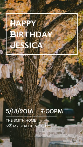 Text Message Invite Designs for Outdoor Park Birthday Party
