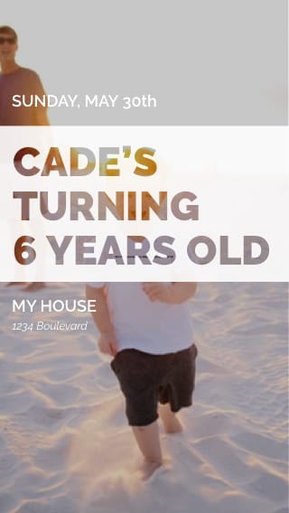 Text Message Invite Designs for Beach Child's Birthday