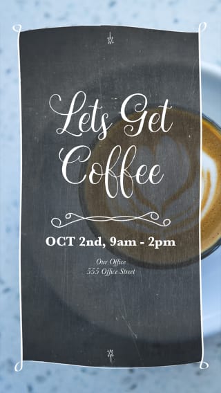 Text Message Invite Designs for Let's Get Coffee