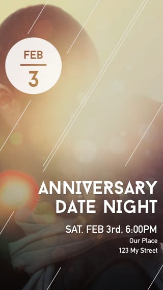 Text Message Invite Designs for Anniversary Date Night