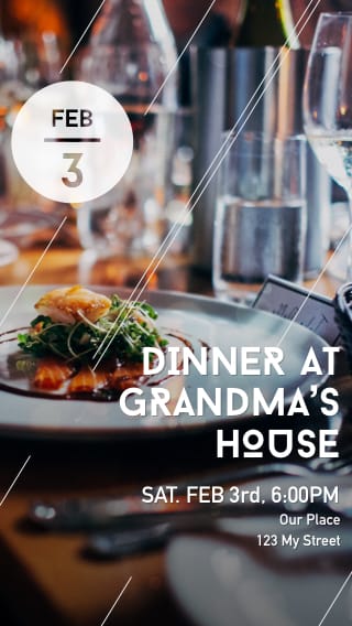 Text Message Invite Designs for Dinner at Grandma's House