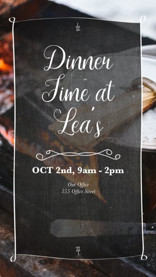 Text Message Invite Designs for Dinner Fun