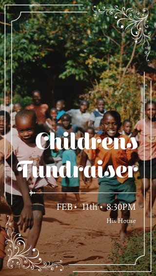 Text Message Invite Designs for Children's Fundraiser