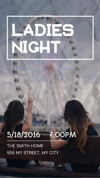 Text Message Invite Designs for Ladies Night Out