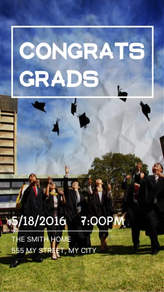 Text Message Invite Designs for Congrats Grads