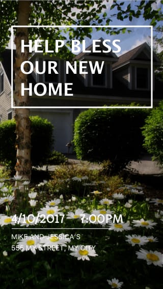 Text Message Invite Designs for Help Bless Our New Home
