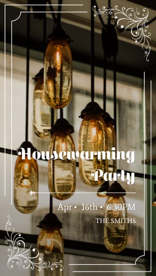 Text Message Invite Designs for Downtown Housewarming Party