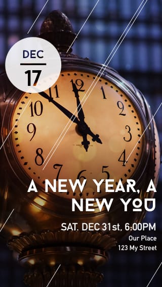 Text Message Invite Designs for New Year New You Party