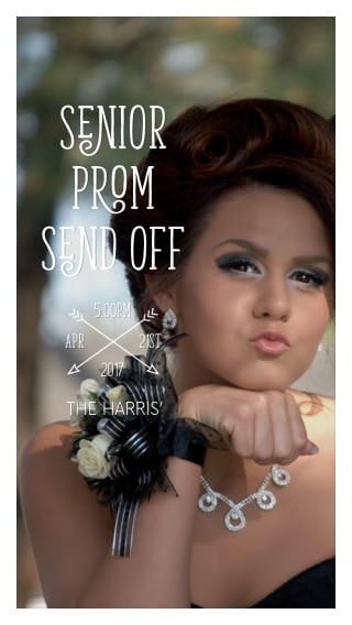 Text Message Invite Designs for Senior Prom Send Off