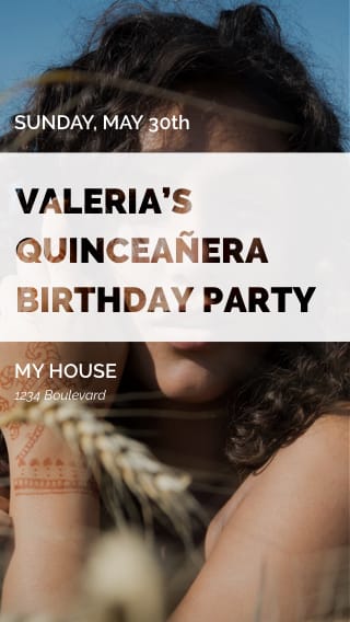 Text Message Invite Designs for Family and Friends Quinceañera