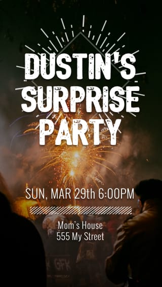 Text Message Invite Designs for Surprise Bday Bash