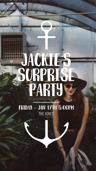 Text Message Invite Designs for Surprise Birthday Celebration