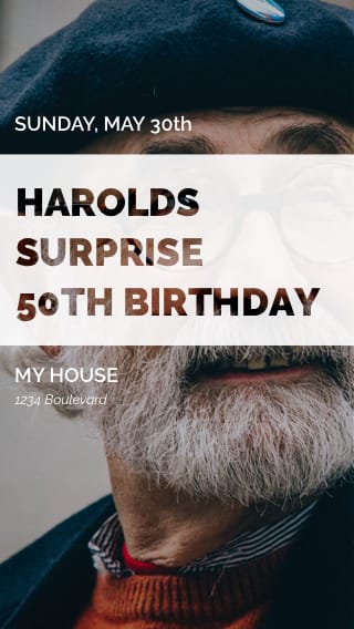 Text Message Invite Designs for Bday Surprise Party