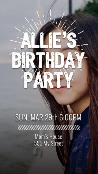 Text Message Invite Designs for Teen Bday Bash