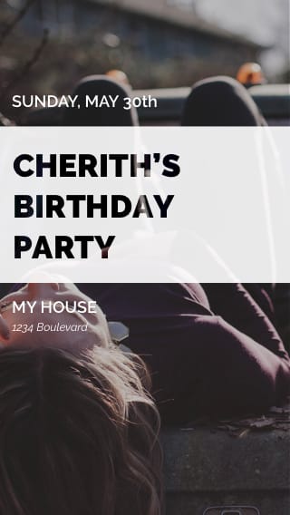 Text Message Invite Designs for Teen Birthday Celebration