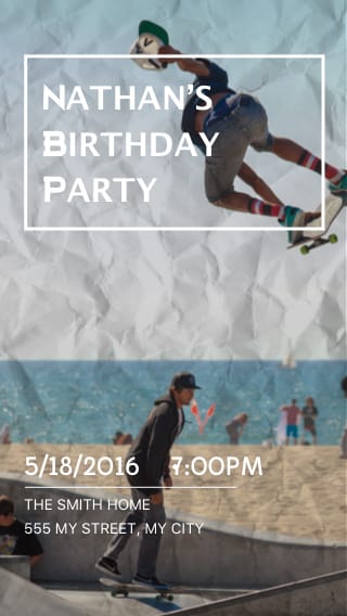 Text Message Invite Designs for Family Birthday Celebration for the Teenager
