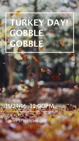 Text Message Invite Designs for Turkey Day Supper